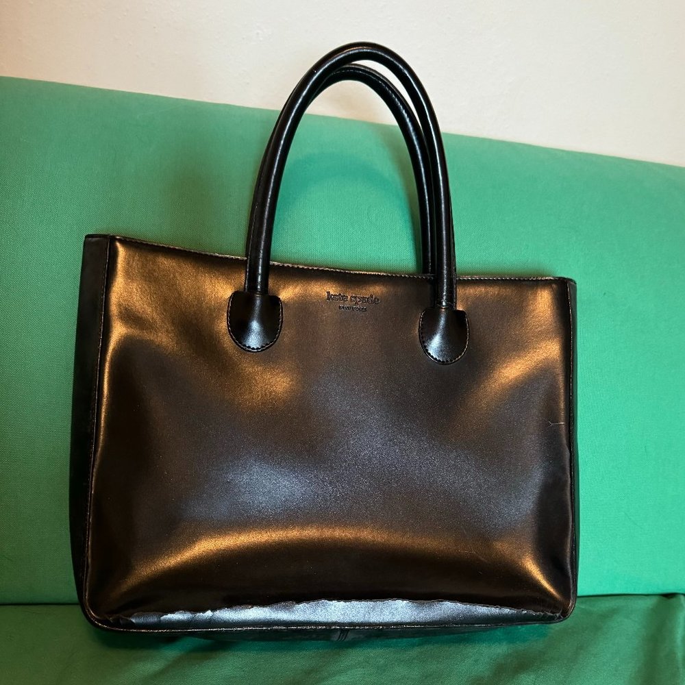 Kate Spade black leather satchel
